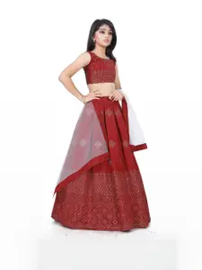 Shoryam Fashion Girls Printed Ready to Wear Lehenga & Blouse With Dupatta