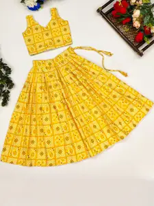 Shoryam Fashion Girls Printed Ready to Wear Lehenga &