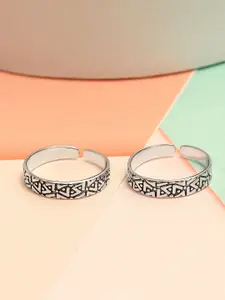 LeCalla Rhodium-Plated Toe Rings