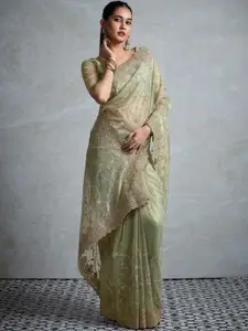 Anouk Embellished Net Saree
