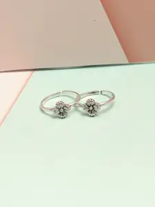 LeCalla Rhodium-Plated Toe Rings