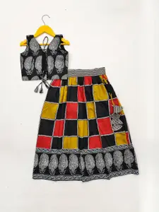 Shoryam Fashion Girls Printed Ready to Wear Lehenga