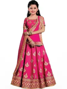 Shoryam Fashion Girls Embroidered Ready to Wear Lehenga Choli