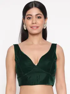 flaher V-Neck Sleeveless Saree Blouse