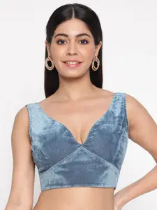 flaher V-Neck Sleeveless Saree Blouse