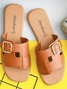 DressBerry Women Solid Round Toe One Toe Flats