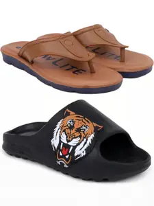 Pampy Angel Men Brown Flip Flops