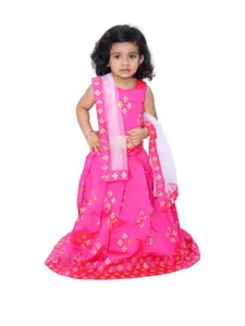 Shoryam Fashion Girls Embellished Ready to Wear Lehenga & Blouse Taping