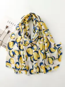 QUECY Women Abstract Printed Scarf
