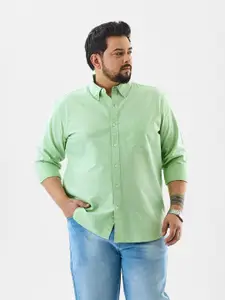 Snitch Men Solid Button-Down Collar Pure Cotton Casual Shirt