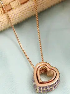 Vientiq Gold-Plated Heart shaped pendant with Chain