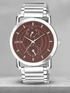 LOREM Men Dial & Bracelet Style Straps Analogue Watch LR123