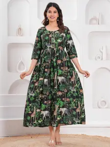FASHION CLOUD Women Black Kurtis