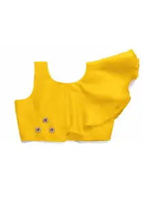 Shoryam Fashion Girls Yellow Raw Silk Lehenga Choli