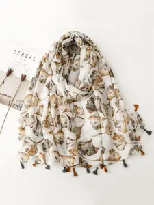 QUECY Women Floral Printed Scarf