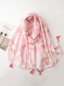 QUECY Women Tie And Dye Printed Scarf