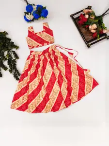 Shoryam Fashion Girls Printed Ready to Wear Lehenga &
