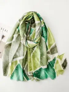 QUECY Women Abstract Printed Scarf
