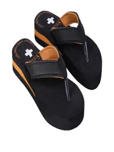 Style Height Women Black Flip Flops