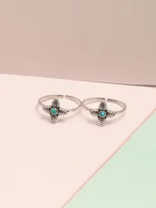 LeCalla Rhodium-Plated Toe Rings