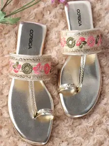 CORSICA Women Embellished Ethnic One Toe Flats