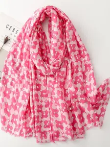 QUECY Women Printed Mirror Work Scarf