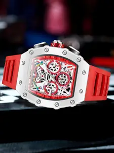 GIORDANO Men Skeleton Dial & Straps Analogue Multifunction Watch GZ-50144-03