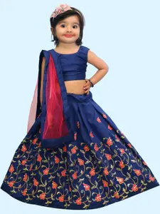 Shoryam Fashion Girls Thread Work Ready to Wear Lehenga & Blouse With Dupatta