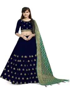 Shoryam Fashion Girls Embroidered Ready to Wear Lehenga & Blouse With Dupatta