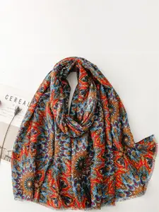 QUECY Women Ethnic Motifs Printed Scarf