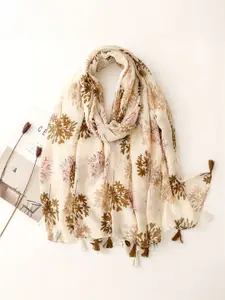 QUECY Women Floral Printed Scarf