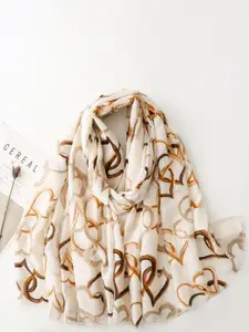 QUECY Women Conversational Printed Scarf