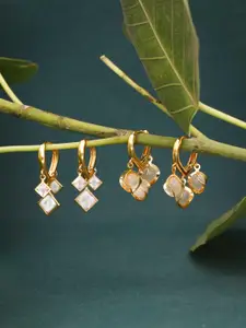 Anouk Women Pack Of 2 Contemporary Drop Earrings