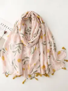 QUECY Women Printed Tasselled Scarf