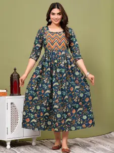 FASHION CLOUD Women Navy Blue Kurtis