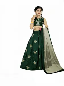 Shoryam Fashion Girls Embroidered Thread Work Ready to Wear Lehenga & Blouse With Dupatta