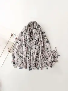 QUECY Women Floral Printed Scarf