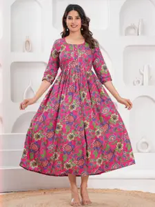 FASHION CLOUD Women Pink Kurtis