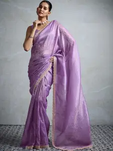 Anouk Lavender Tissue  Sarees