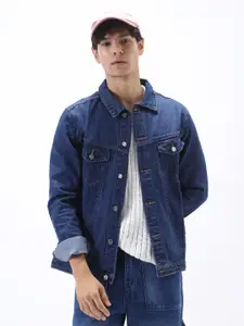 Urbano Fashion Men Washed Regular Fit Denim Jacket