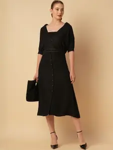 Chemistry Women Solid Button Down A-line Skirt