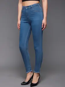 DressBerry Clear As Daylight Women Skinny Fit High-Rise Light Fade Jeans