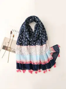 QUECY Women Abstract Printed Scarf