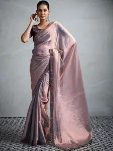 Anouk Embellished Beads and Stones Satin Designer Saree