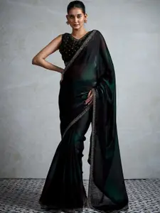 Anouk Ombre Beads and Stones Satin Designer Saree