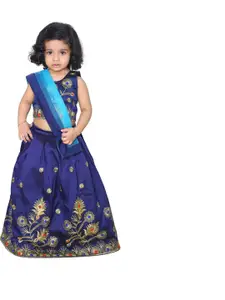 Shoryam Fashion Girls Printed Ready to Wear Lehenga & Blouse With Dupatta
