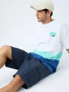 The Souled Store Men Regular Fit Mid-Rise Cargo Shorts