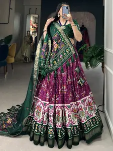 Aika Printed Ready to Wear Lehenga & Unstitched Blouse With Dupatta