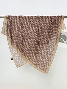 QUECY Women Printed Scarf with Border