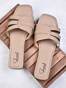 Shoestail Women Solid Open Toe Flats